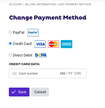 modify payment method